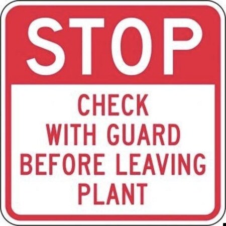 Accuform FACILITY TRAFFIC SIGN 24 X 24 FRR246HP FRR246HP